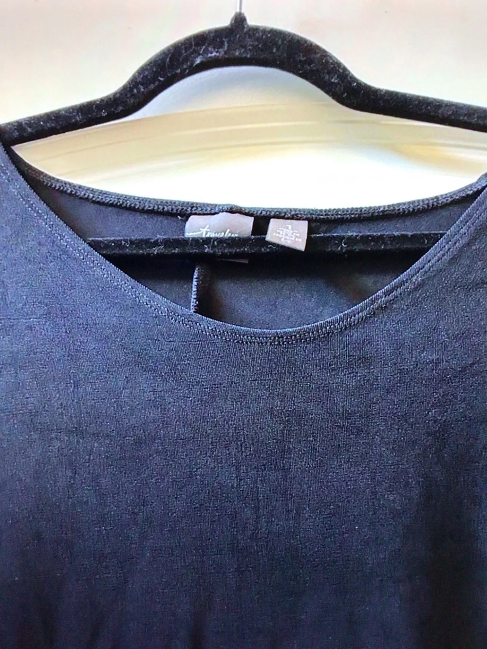 Chico's Navy Blue Boatneck Long Sleeve Top